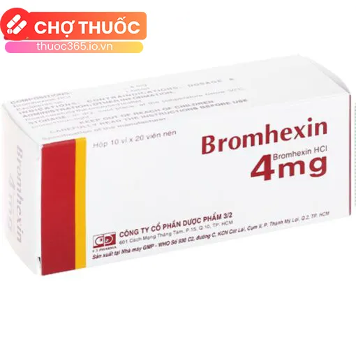 Bromhexin 4mg Dược Phẩm 3/2
