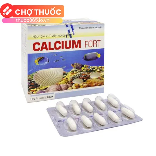 Calcium Fort US Pharma USA (Hộp 10 vỉ x 10 viên)