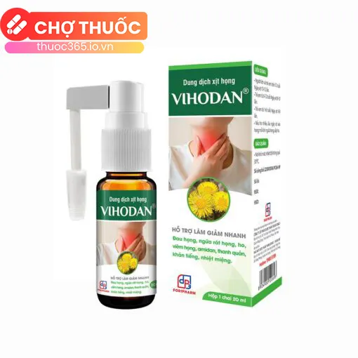 Dung dịch xịt họng VIHODAN