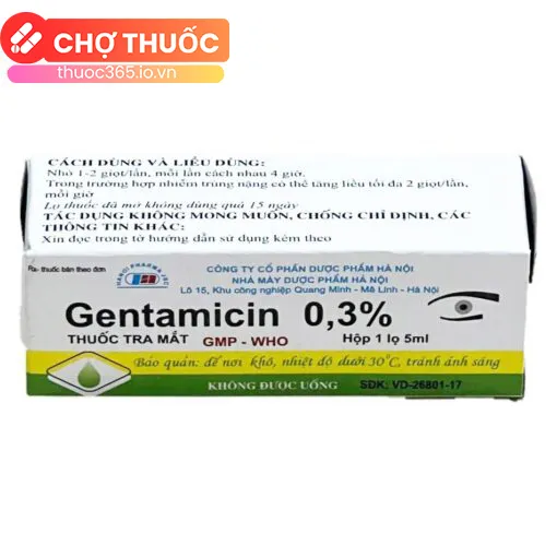 Gentamicin 0.3% Hanoi Pharma JSC